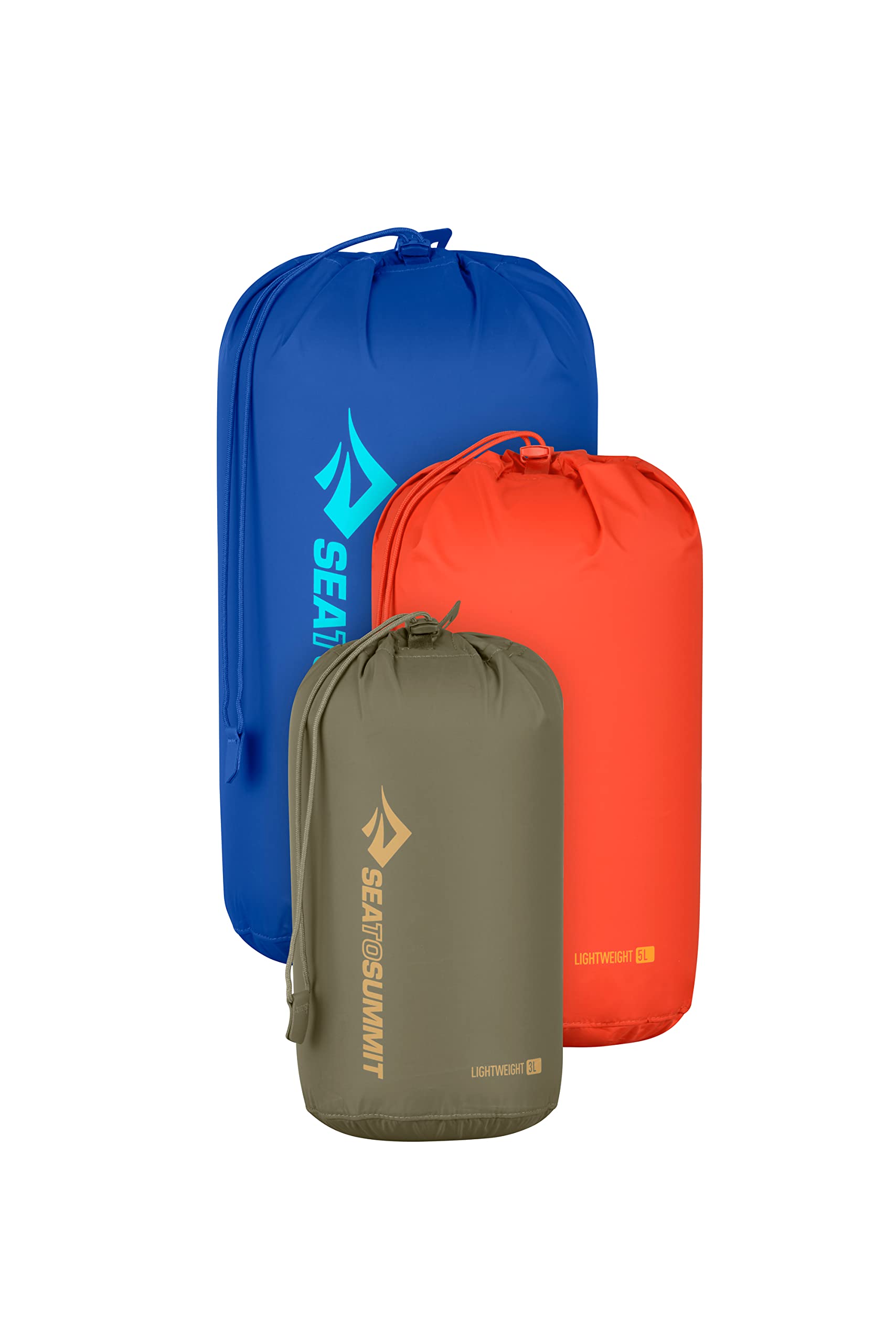 Sea to Summit lightweight stuff sack 3L with drawcord for quick access and organized gear.