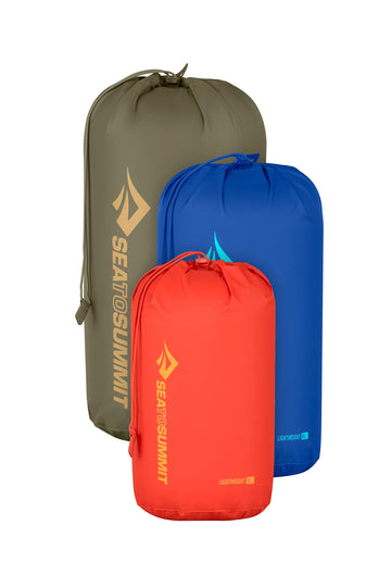Sea to Summit lightweight stuff sack 5L keeps gear organized for backpacking