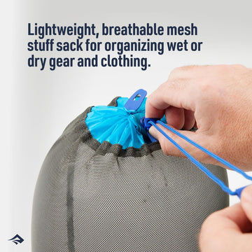 Sea to Summit mesh sack displaying contents for quick access