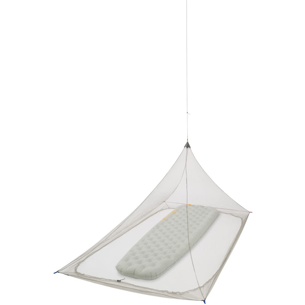 Sea to Summit Nano Pyramid Net Ultralight Shelter over a cot for breathable insect-protected sleep