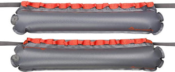 Sea to Summit Pack Rack inflates on a vehicle for secure board transport.