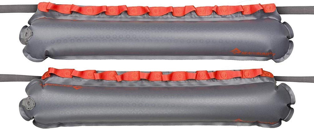 Sea to Summit Pack Rack inflates on a vehicle for secure board transport.