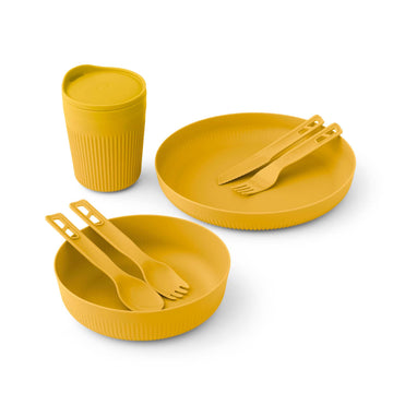 Sea to Summit Passage plate in Arrowwood Yellow for easy solo camp meals