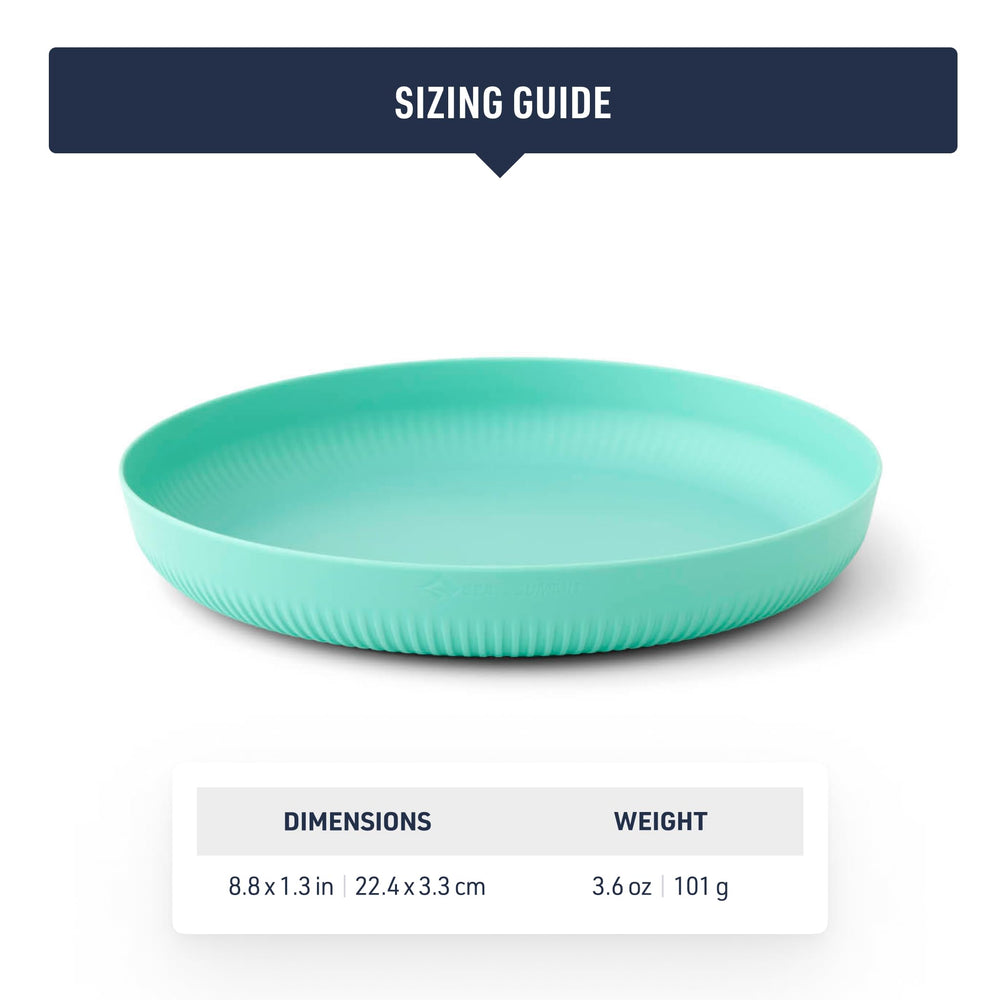 Sea to Summit Passage Camping Plate Cool Grip edge enables safe handling with hot contents.