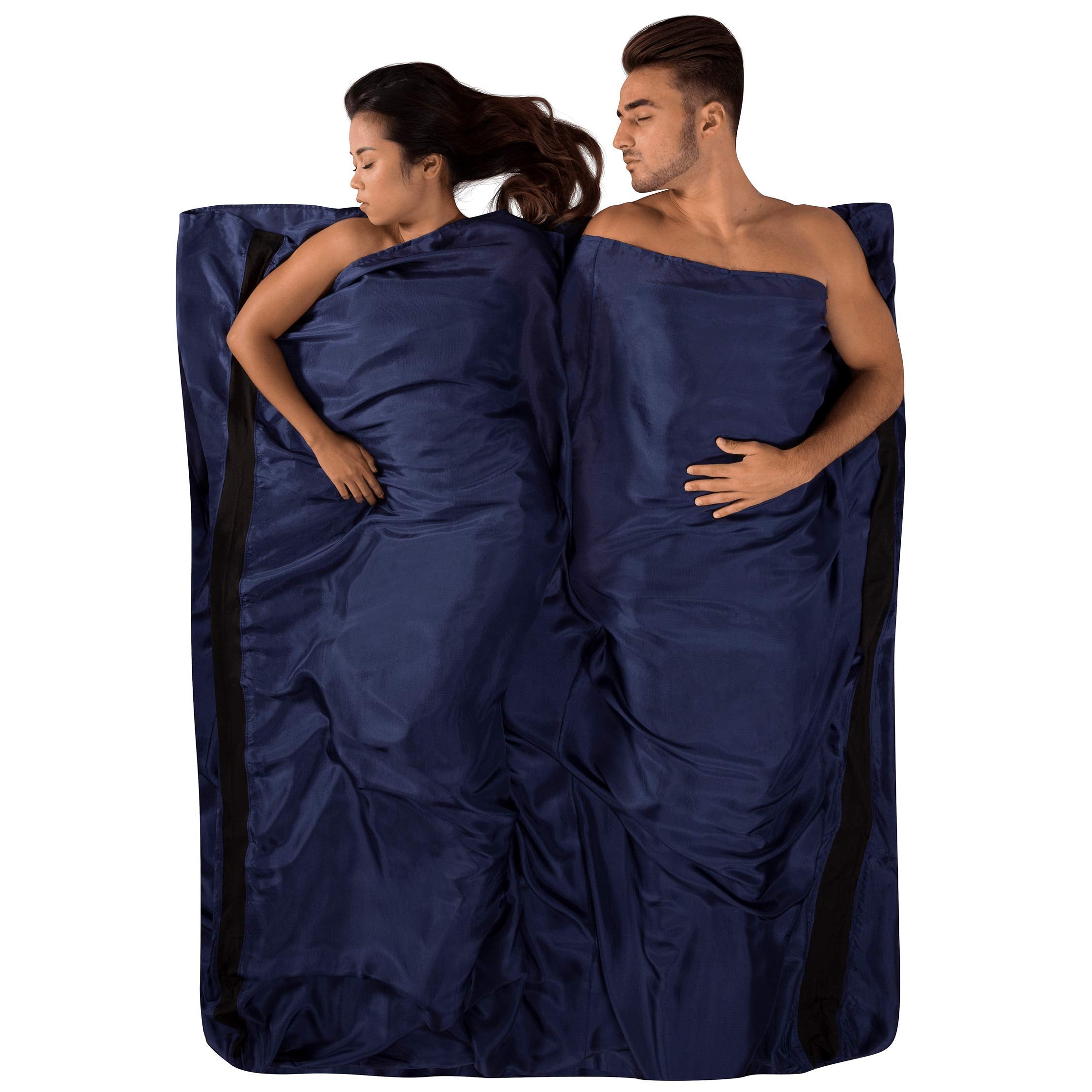 Sea to Summit premium silk double liner for warmth on camping trips