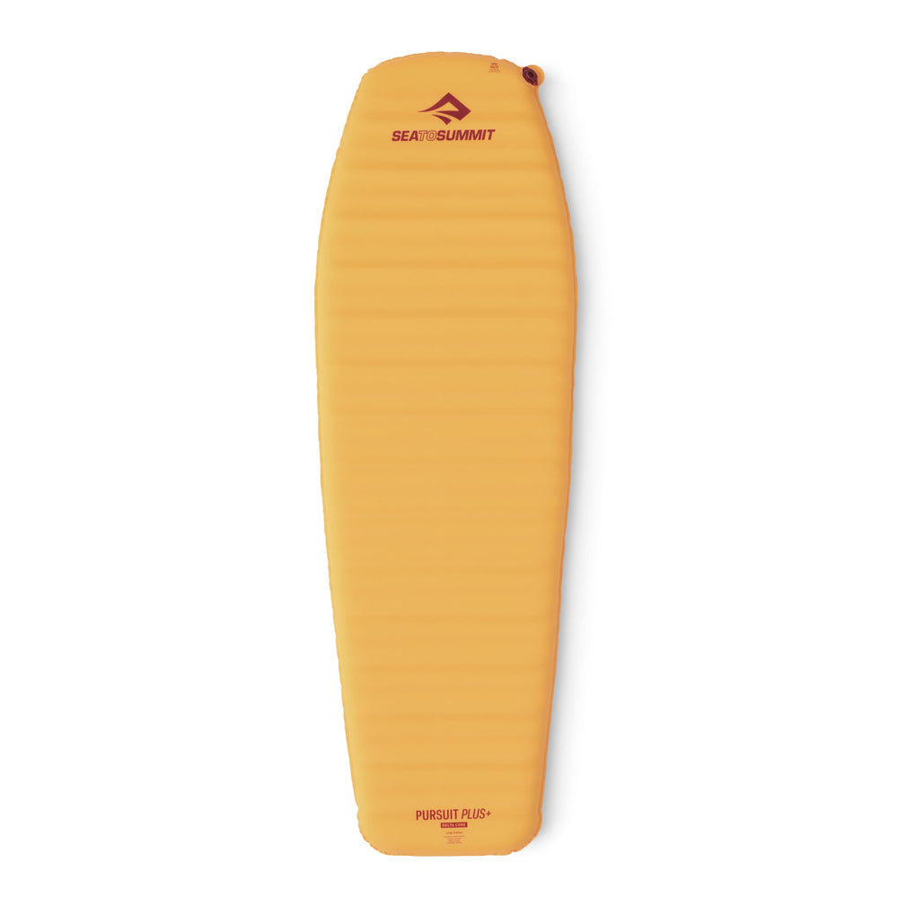 Sea to Summit Pursuit Plus mat with valve for quick inflation and cozy camp nights.