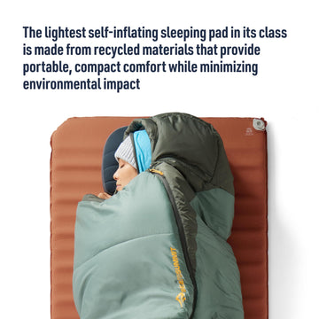 Sea to Summit Pursuit sleeping mat side-lying view highlights side-sleep support