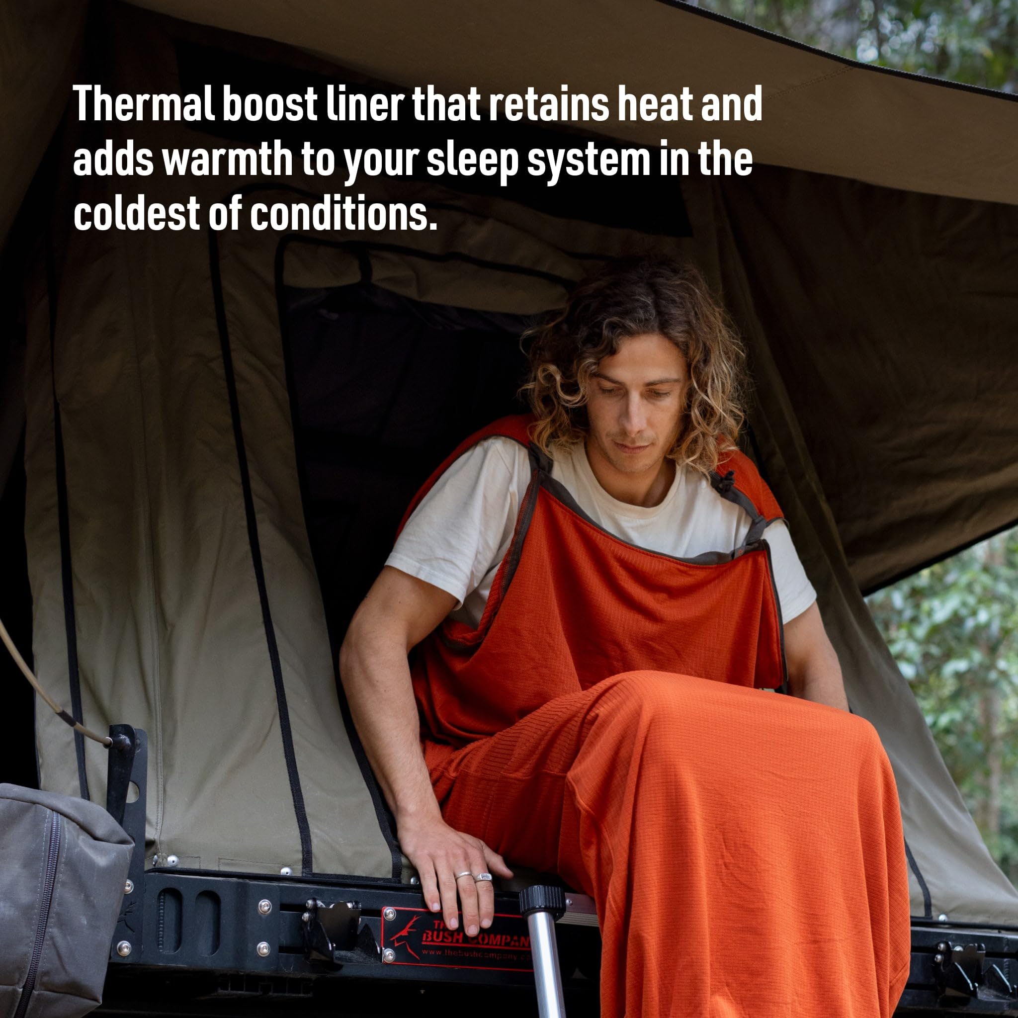 Sea to Summit Reactor liner inside view demonstrates fit inside a standard sleeping bag.