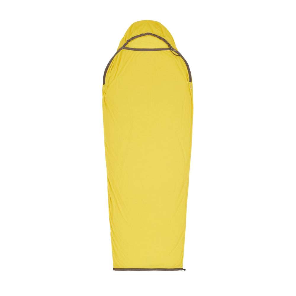 Sea to Summit Reactor liner knit fabric offers flexible movement for cozy warmth on camping nights.