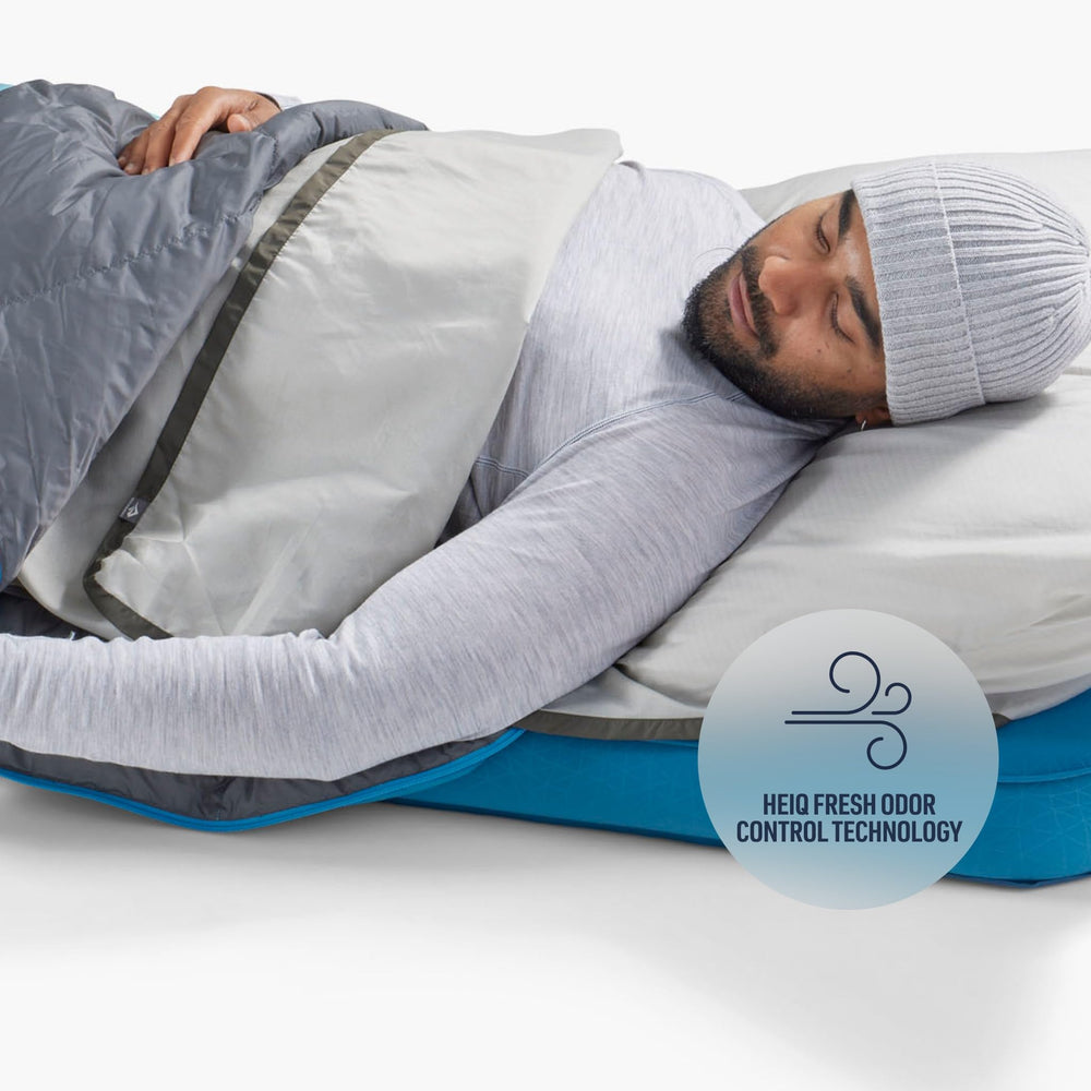 Sea to Summit Silk Blend Liner HeiQ odor control keeps liner fresh on trips