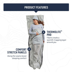Sea to Summit Silk Blend Liner warmth tech enhances night warmth