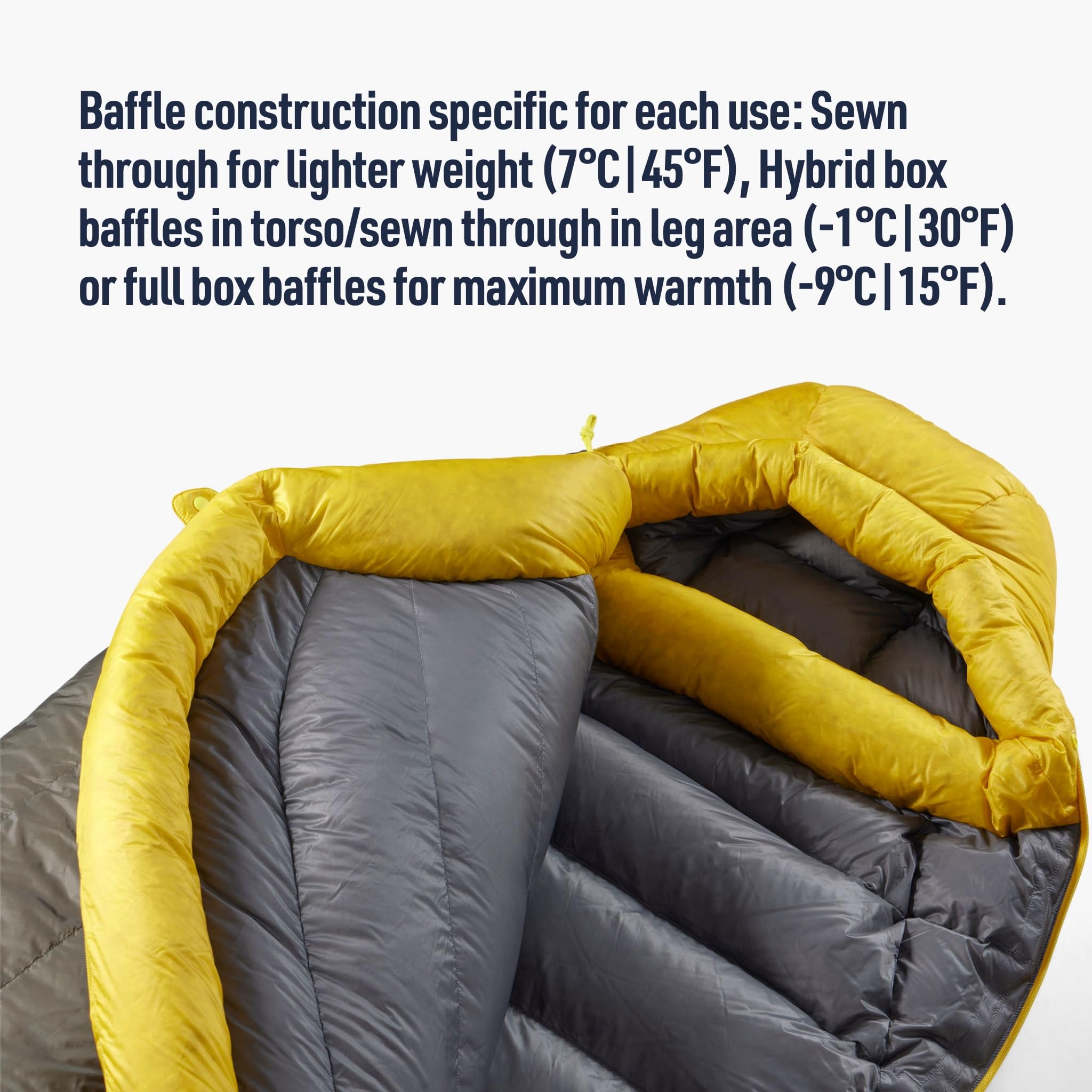 Sea to Summit Spark double closed hood view illustrates roomier comfort for two sleepers.
