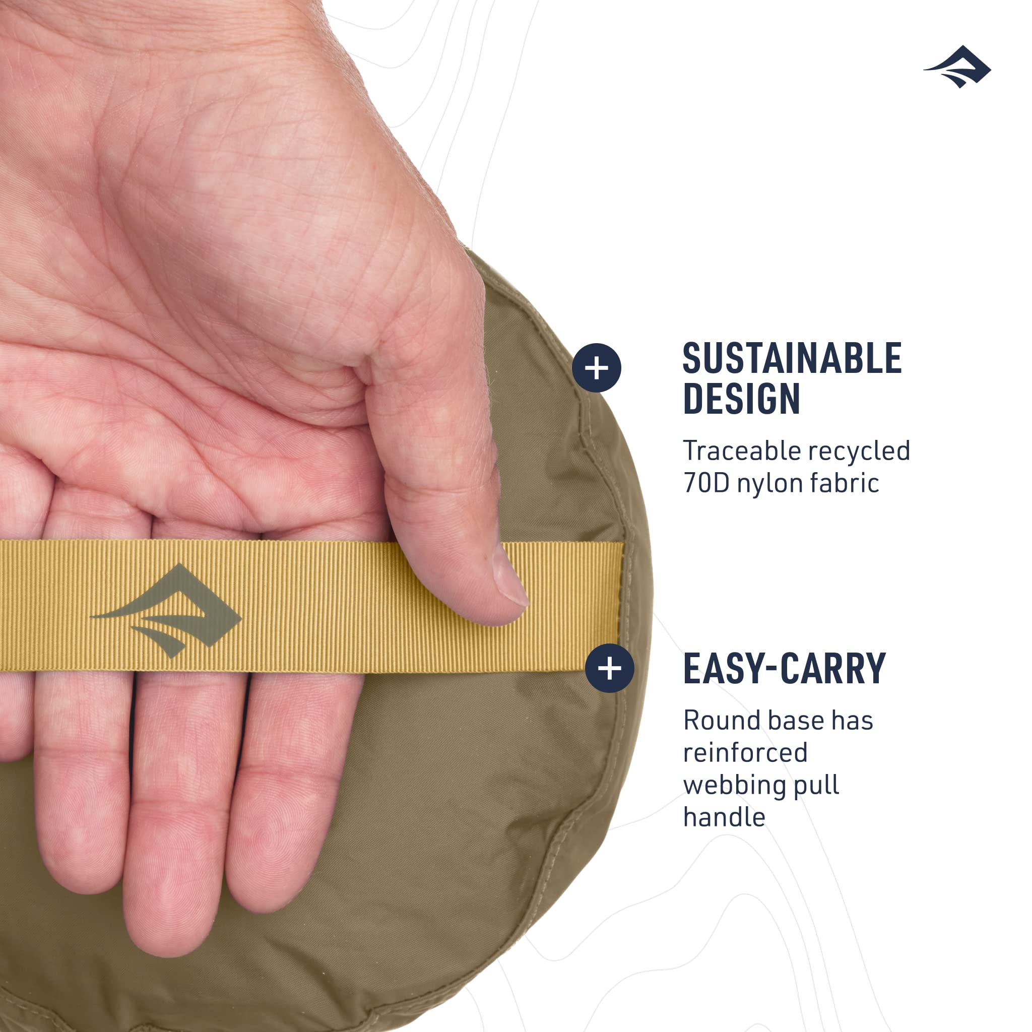 Sea to Summit drawcord close-up shows durable closure system