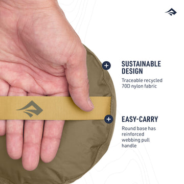 Sea to Summit drawcord close-up shows durable closure system