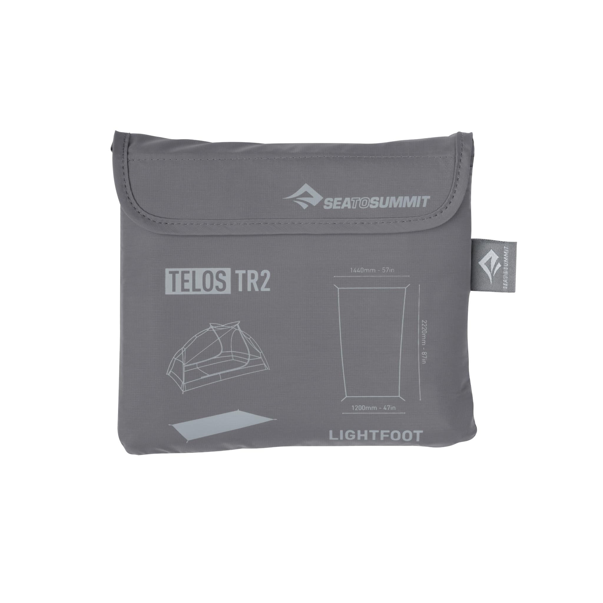 Sea to Summit Telos Lightfoot footprint fabric detail highlighting durable 68-denier waterproof material.