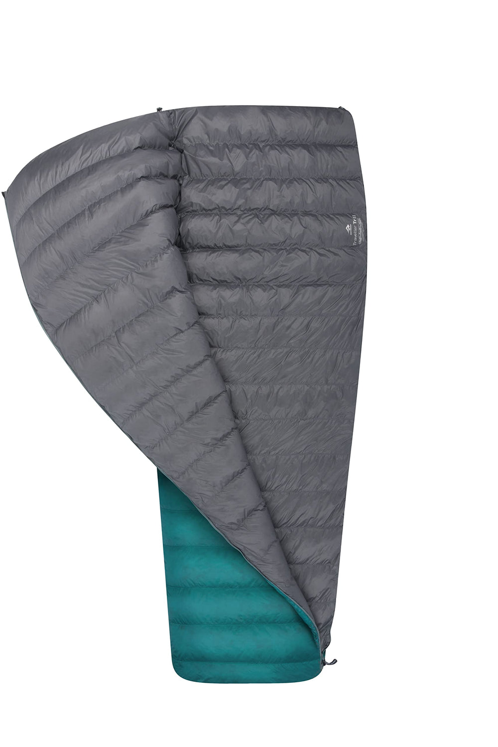 Sea to Summit Traveller Down Bag in unpacked rectangle mode for versatile warmth.