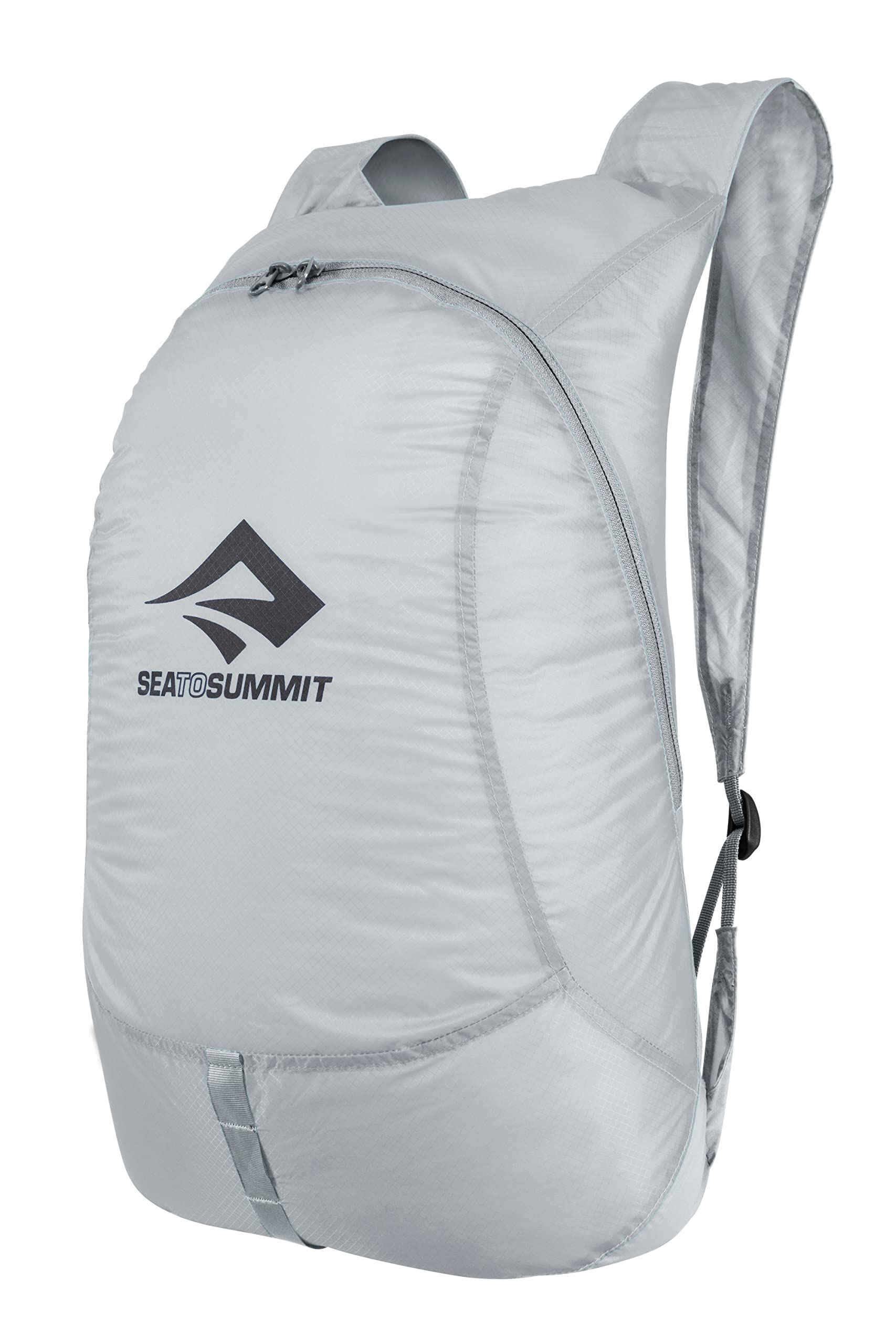 Sea to Summit Ultra-Sil Day Pack shown rolled into its compact stuff sack for ultra-compact packing