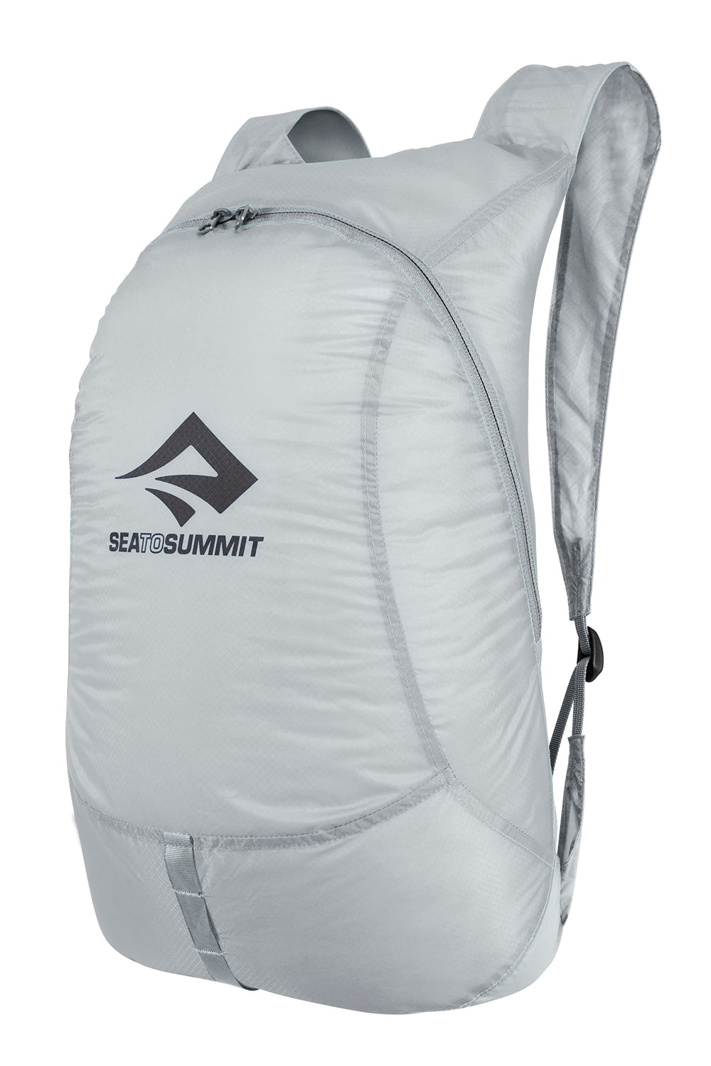 Sea to Summit Ultra-Sil Day Pack shown rolled into its compact stuff sack for ultra-compact packing