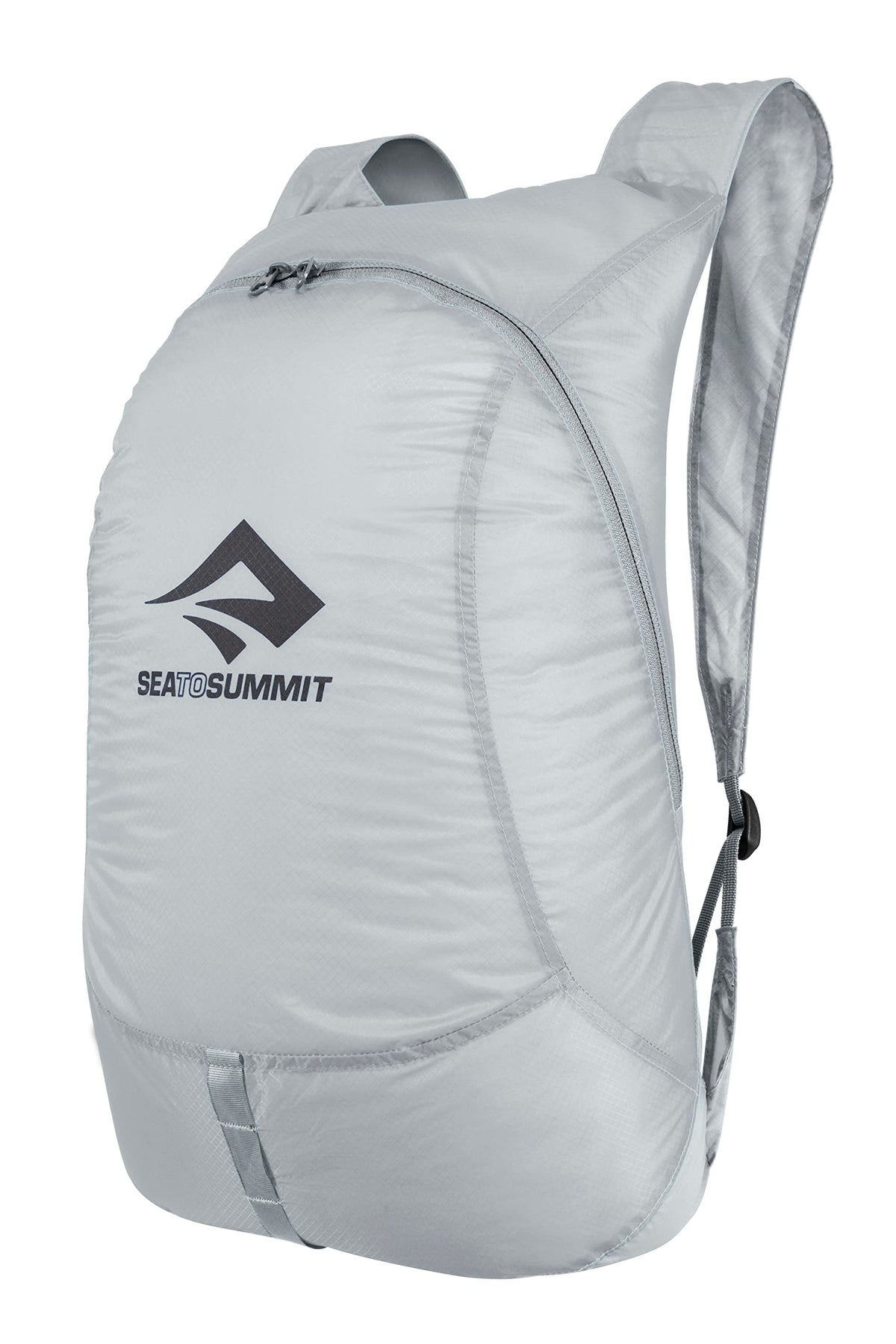 Sea to Summit Ultra-Sil Day Pack shown rolled into its compact stuff sack for ultra-compact packing
