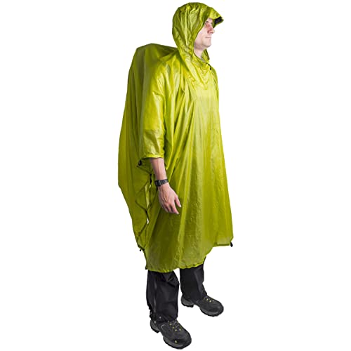 Sea to Summit Ultra-SIL Nano Tarp Poncho used as a pack cover protecting gear