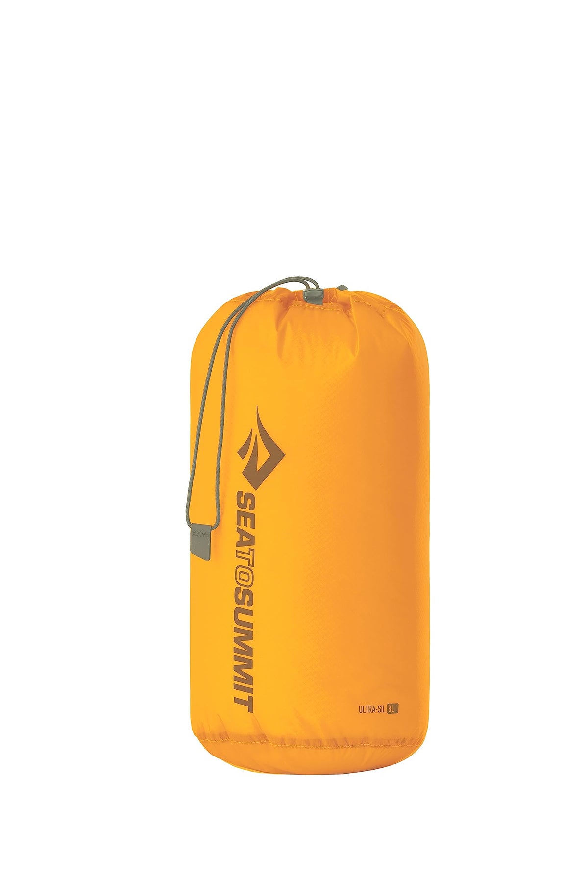 Sea to Summit Ultra-SIL Stuff Sack 8L side view, ultralight gear storage for travel and easy packing.