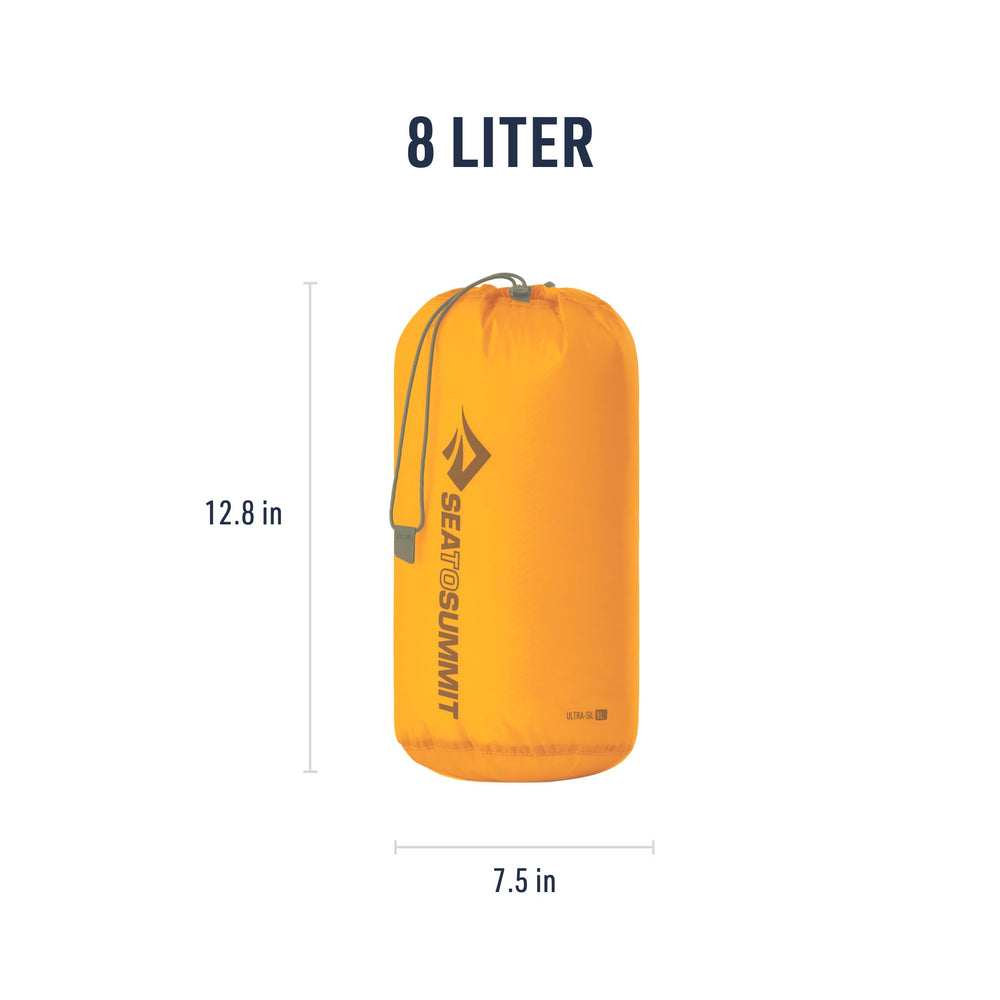 Sea to Summit Ultra-SIL 7.5x12.8 inch dimensions for precise packing.