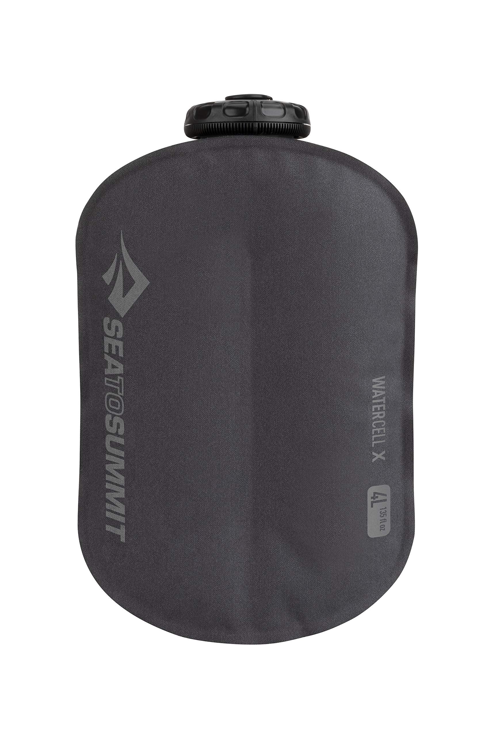 Sea to Summit Watercell X collapsed bag for easy backpacking storage and quick setup.