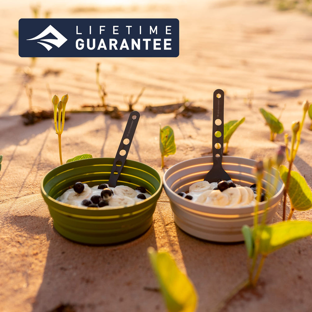 Sea to Summit X-Bowl XL lightweight camp dinnerware for backpacking.