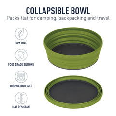 Sea to Summit X-Bowl XL nylon base doubles as a cutting board for camp food prep.