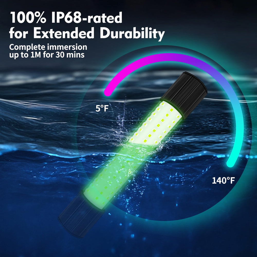 IP68 submersible fishing light underwater (1 m for 30 minutes)