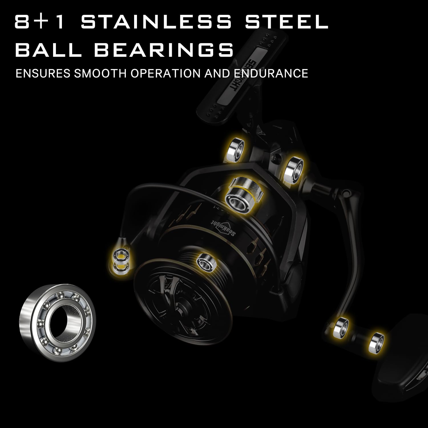 8 stainless bearings and anti-reverse bearing