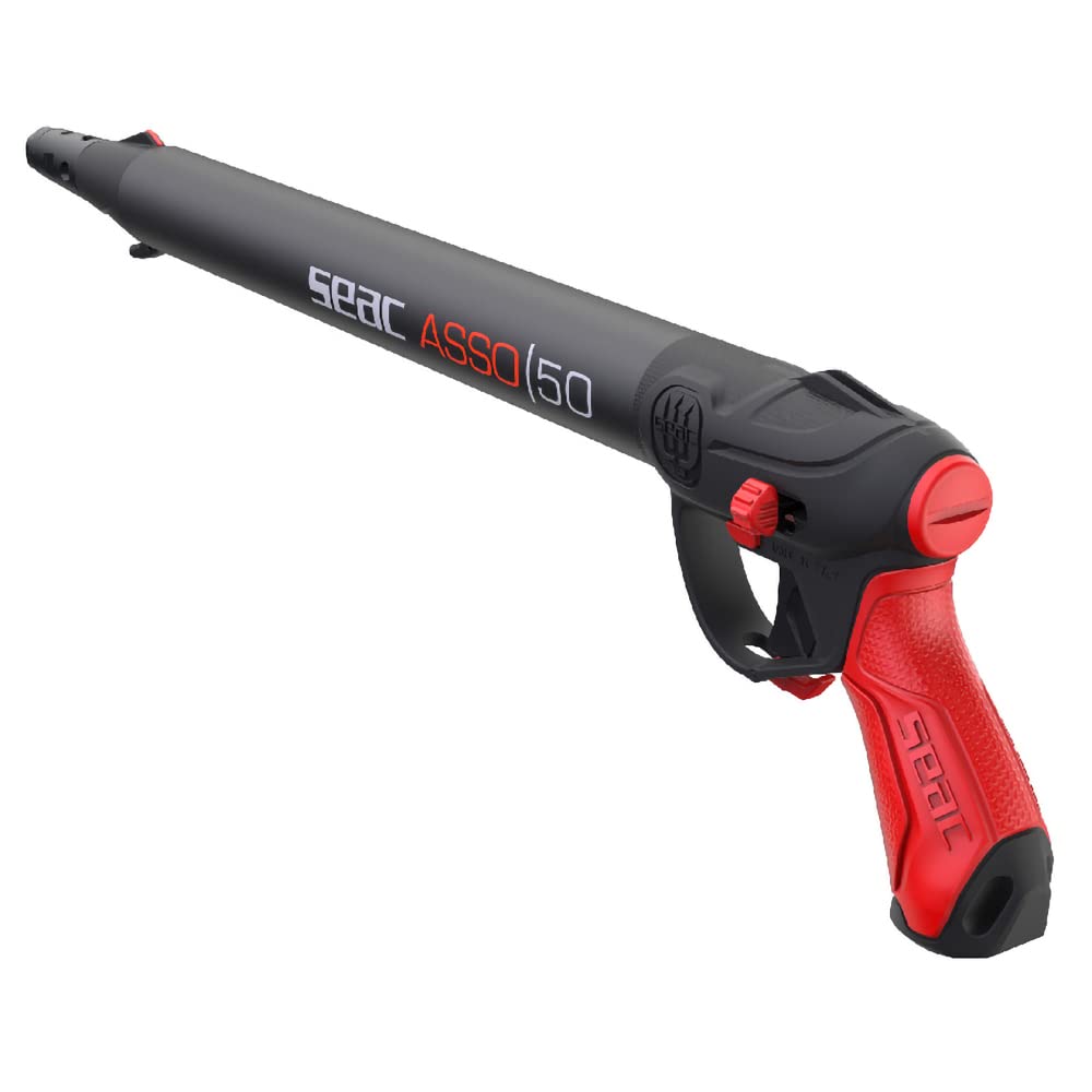 SEAC Asso C/R grip close-up emphasizes anti-stress rubber handle
