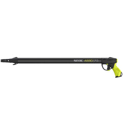 Seac Asso S/R rubber handle offers ergonomic, comfortable grip for underwater use.