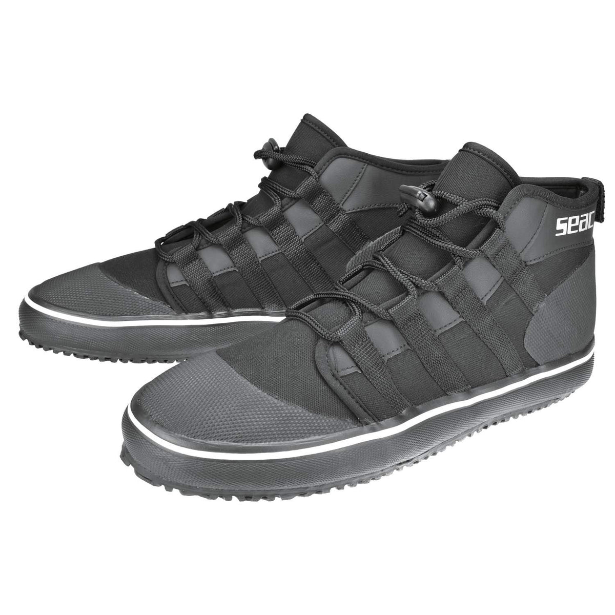 SEAC Rock Boots with central buckle closure for secure dry suit fit.