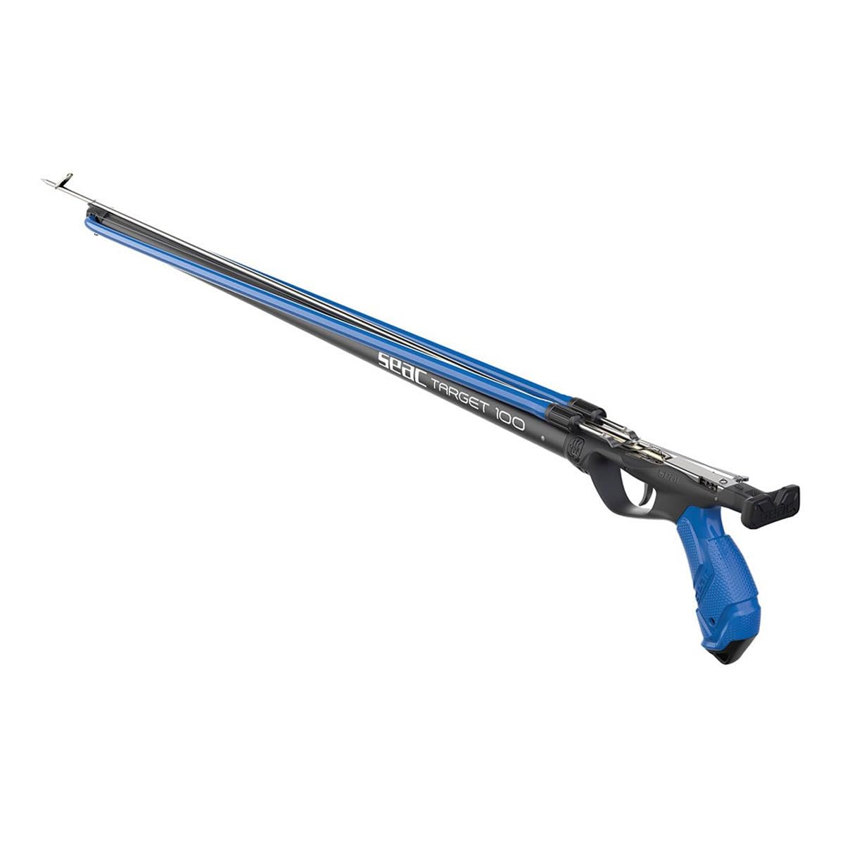 Ergonomic rubber grip for double-handed use on SEAC Target