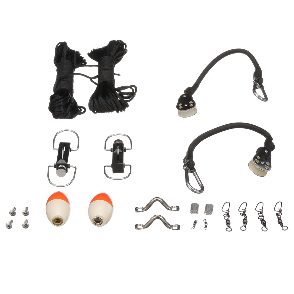Seachoice Premium Outrigger Kit bag showing organized storage for quick deployment.