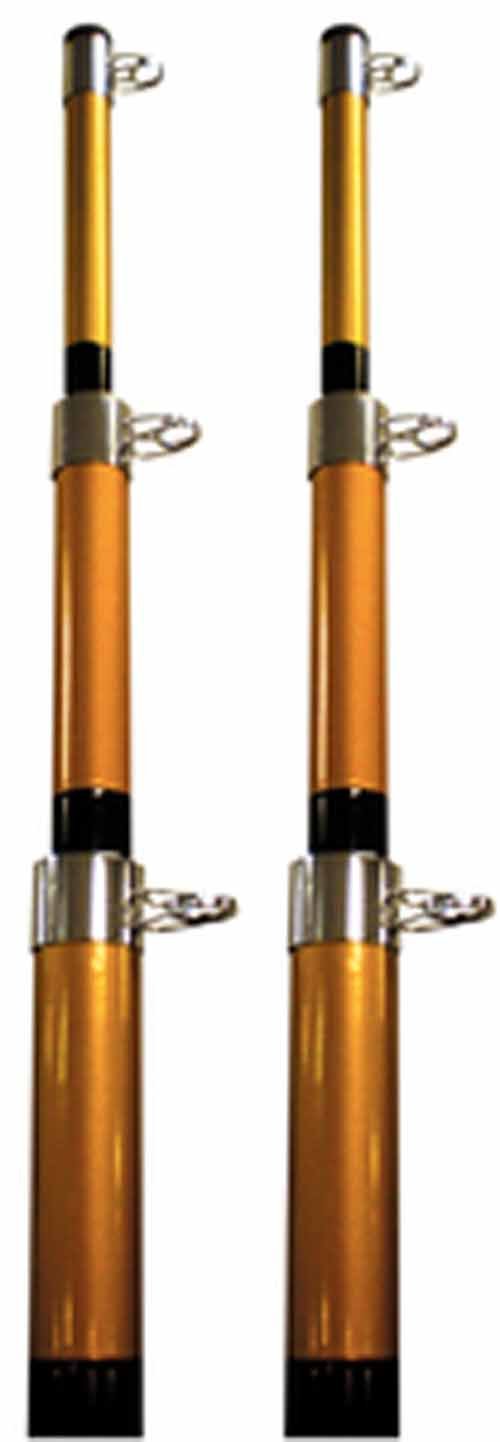 SEACHOICE telescoping outrigger pole in black provides stable trolling setups and easy on-deck handling.