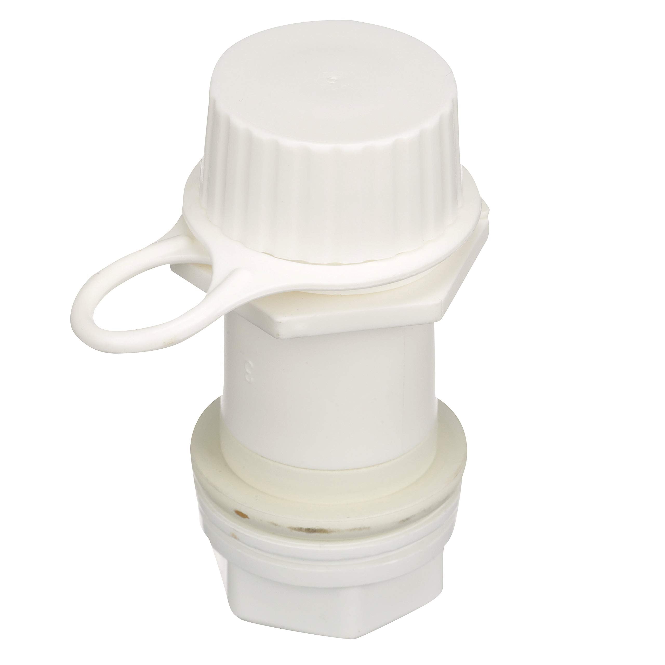 Seachoice threaded cooler drain plug during installation for Igloo 72qt, enabling controlled drainage