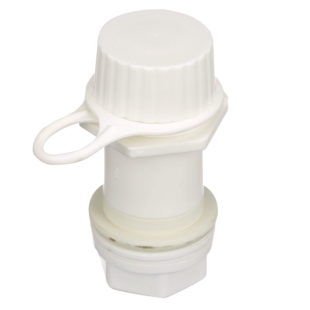 Seachoice threaded cooler drain plug during installation for Igloo 72qt, enabling controlled drainage
