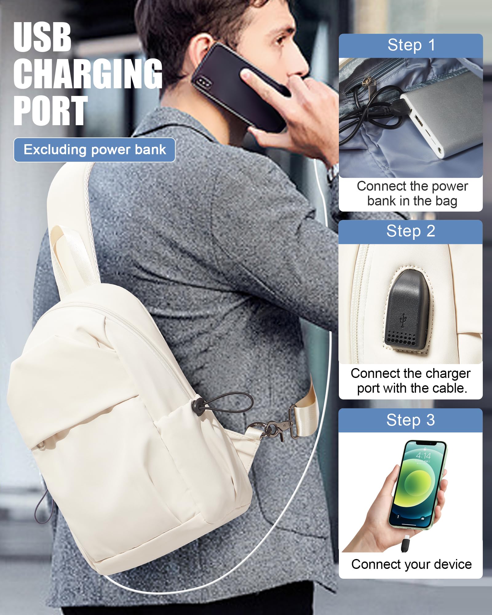 SEAFEW sling bag used for hiking and travel shows versatile, hands-free use.