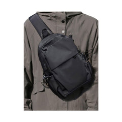 SEAFEW sling bag back view, breathable mesh back for active comfort.
