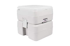 SEAFLO portable toilet camping scene illustrating simple setup during outdoor adventures