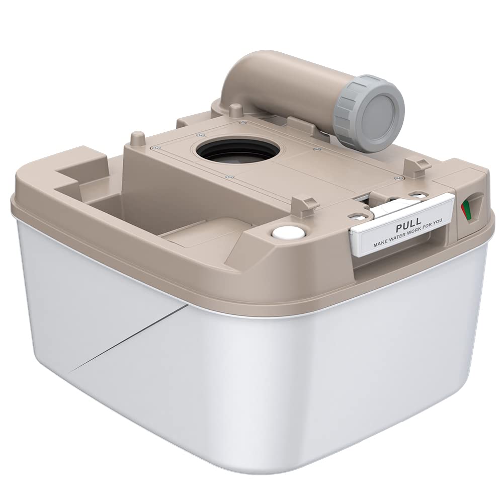 SEAFLO ergonomic-handle portable toilet for simple transport and handling.