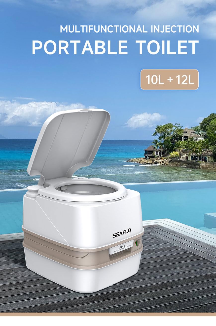 SEAFLO portable toilet seat and lid, comfortable design for travel