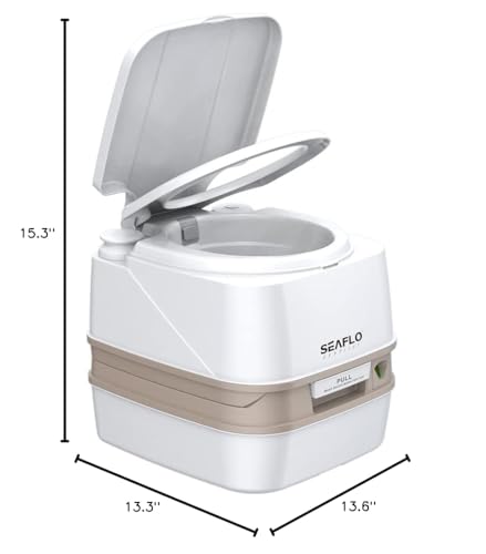 SEAFLO portable toilet compact, lightweight design fits tight spaces