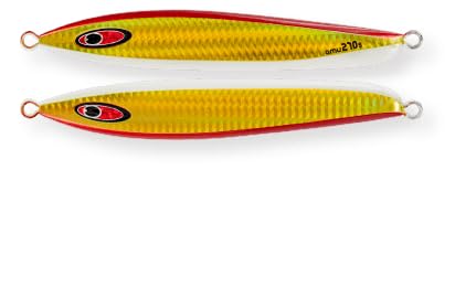 Seafloor Control AMU vertical jig 150g with red gold glow belly for versatile sea fishing
