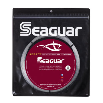 Seaguar AbrazX musky/pike line, 90lb, 25yds, ready for heavy cover fishing.
