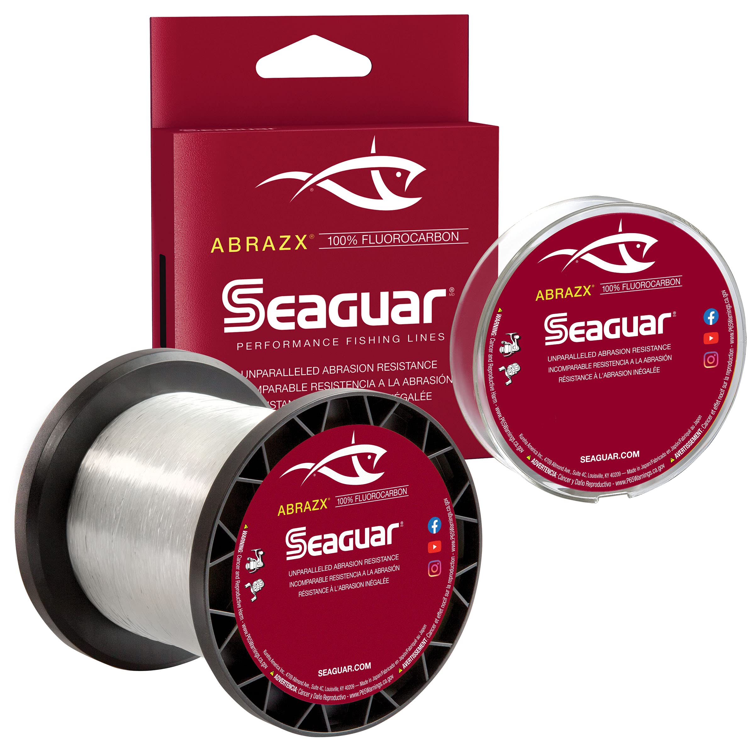 Seaguar AbrazX spool close-up showing smooth lay and low memory.
