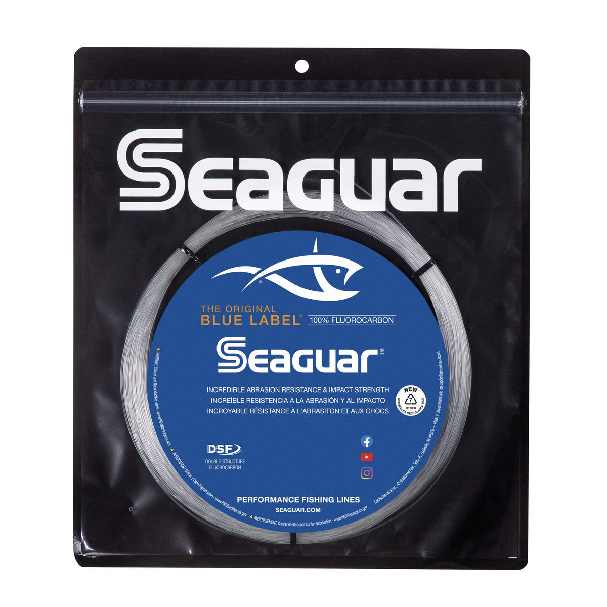 Seaguar Blue Label big game 130lb 30m on reel for fast sinking and reliable hooksets