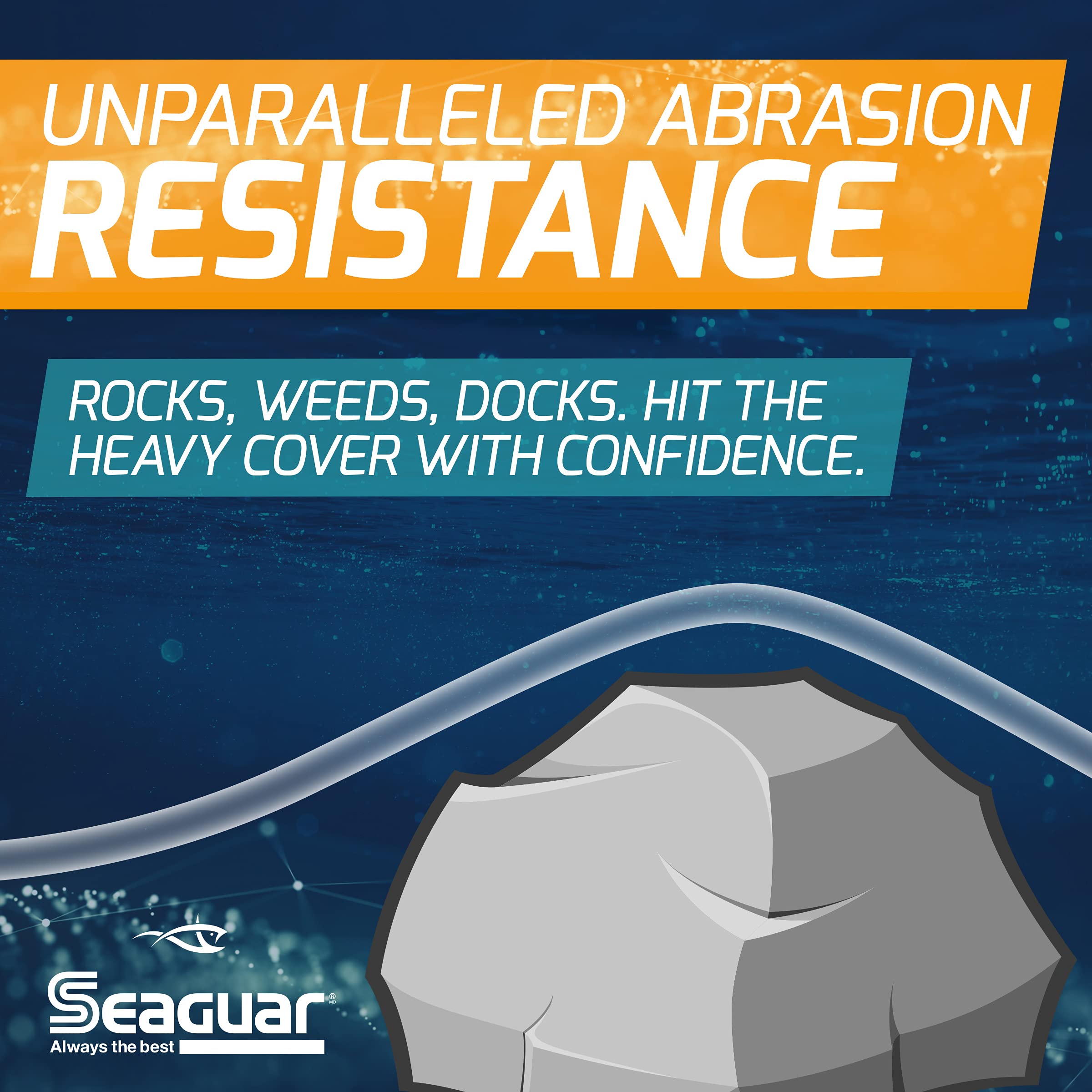 Seaguar Blue Label knot-strength feature supports reliable connections in fluorocarbon.